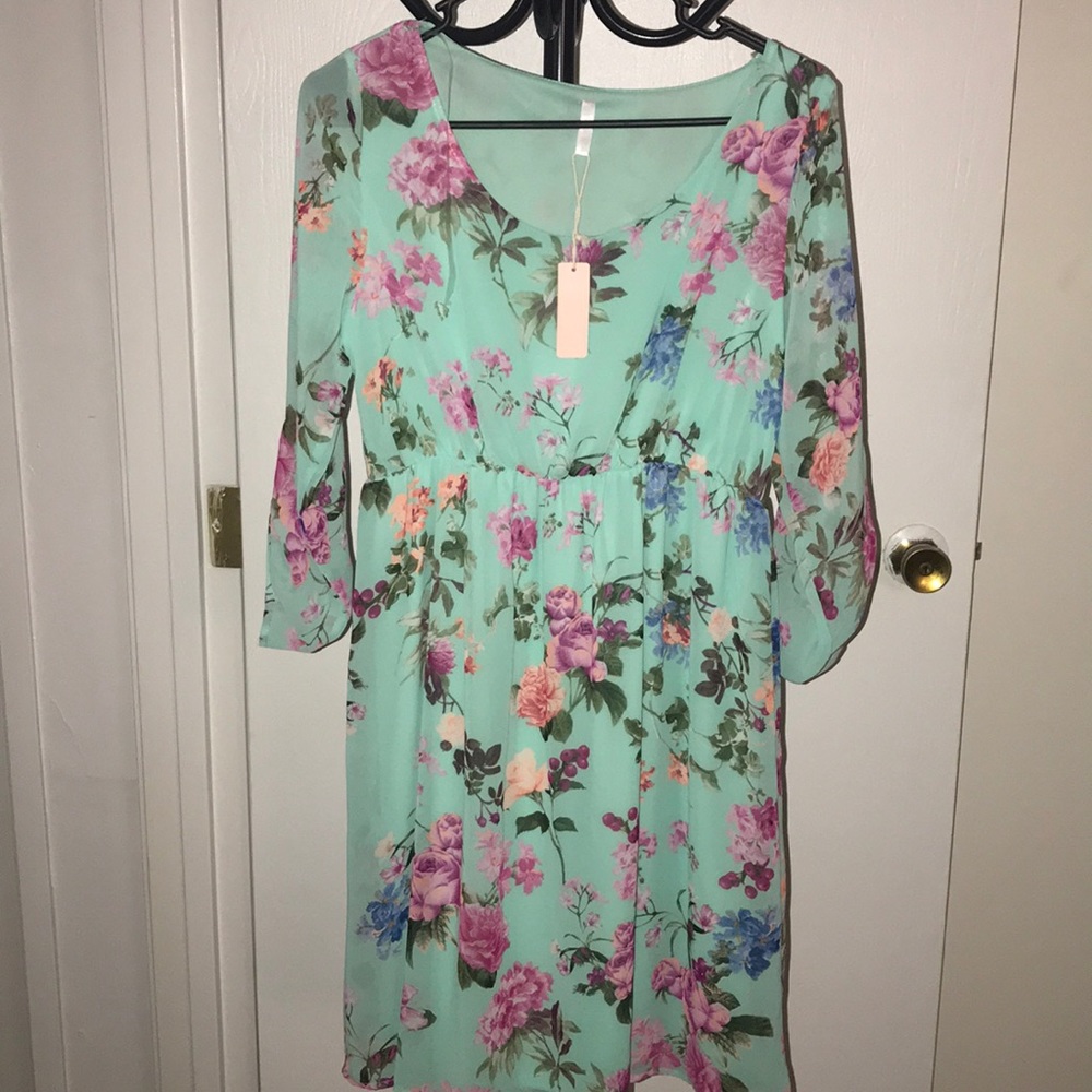Pink blush maternity dress